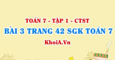 Bài 3 trang 42 SGK Toán 7 chân trời sáng tạo tập 1